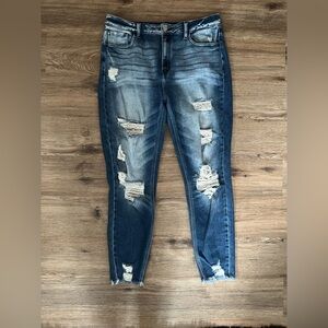 Women’s Kancan Ankle Skinny Distressed Jeans